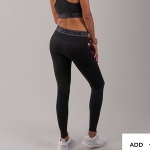 Gymshark Flex Leggings- Black Marl/Charcoal